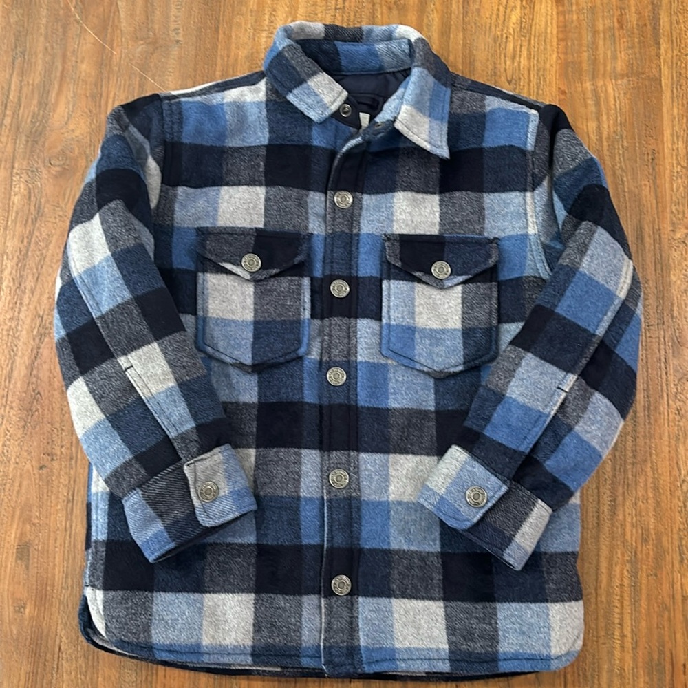 Boys Quilted Wool Shirt Jacket